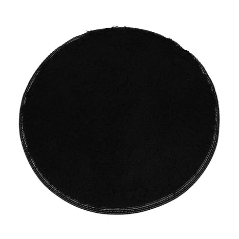 Hunpta Weiche Badewanne Schlafzimmer Boden Dusche runde Matte Teppich rutschfest (Schwarz)