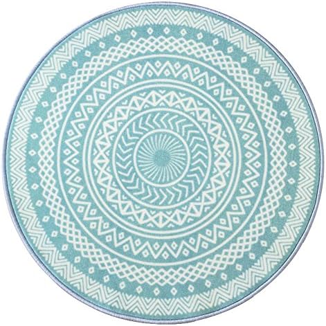 Good Area Rugs The harvest season- Round Carpet Living Room Modern Scandinavian Blue Small Fresh Cradle Pad Room Computer Swivel mat (Size : 120 * 120CM)