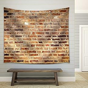 Industrial Brick Wall Best Background Texture Close - Fabric Wall Tapestry Home Decor - 51x60 inches