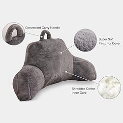 NTBED Reading Pillow Faux Fur Bed Wedge Backrest