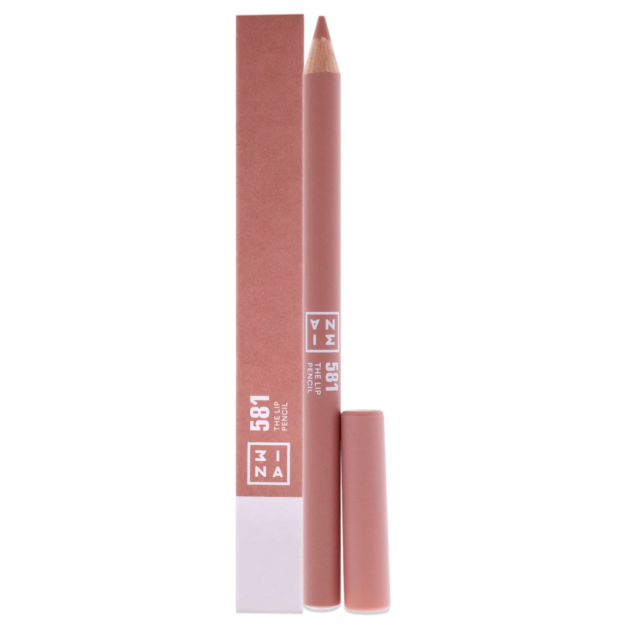 3INA MAKEUP - The Lip Pencil 581 - Light Nude Beige Lip Liner with Jojoba Oil - Volume Effect - Creamy & Precise - Vegan & Cruelty Free
