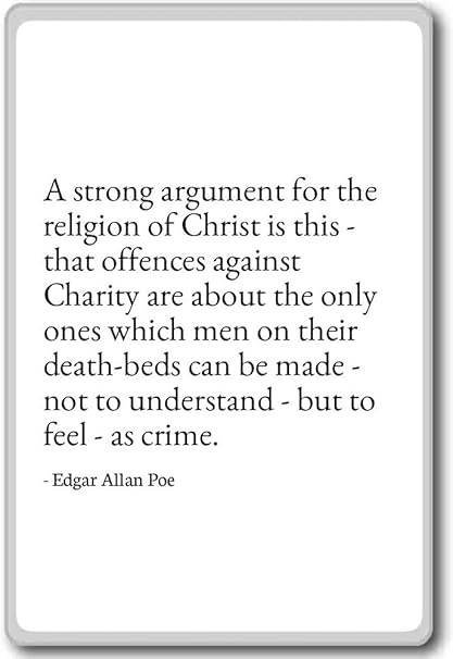 Un Argument Fort Pour La Religion De Chris Edgar Allan Poe Citations Aimant De Refrigerateur Blanc Amazon Fr Cuisine Maison