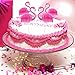 40 Pieces Pink Flamingo Cupcake Toppers Luau Food Cocktail Picks Tropical Toothpicks Hawaii Cake Decorations for Summer Beach Birthday Party Favors Supplies (Flamingo)