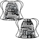Pro Specialties Group Brooklyn Nets Drawstring w/zipper Gym Bag for Sports, Travel, and Everyday Use