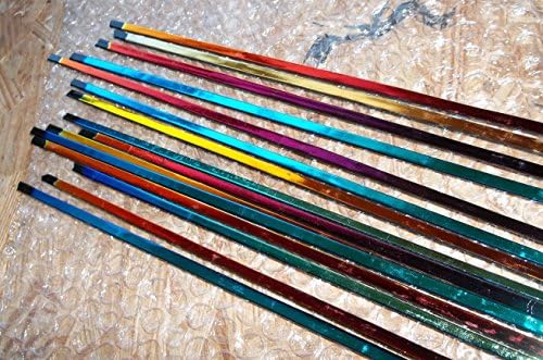 Fusing Glass Supplies Austin COE 96 Dichroic Noodles Rainbow on Black