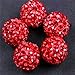 Lots Of 10mm Pave Shine Red Beads For Jewelry Making (10 Beads Per Lots)