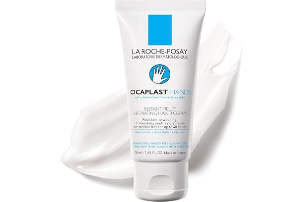 La Roche-Posay Cicaplast Hand Cream for Dry & Cracked Hands with Glycerin and Shea Butter. Daily Hand Lotion, Moisturizing &