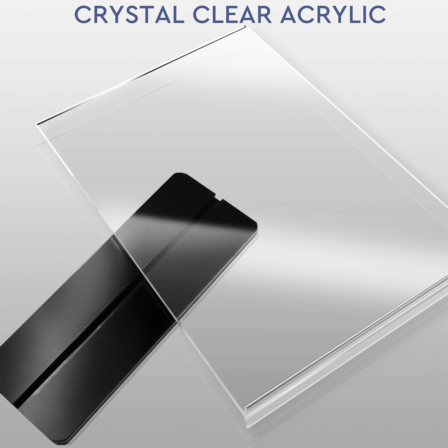 Acrylic Sign Holder, 5 x 7 inches Plastic Sign Holder, 5 Pack T Shape Table Top Display Stand, Double Sided, Bottom Load, Perfect for Restaurants, Office, Photo Frames, Store, Promotions, Classroom : Office Products
