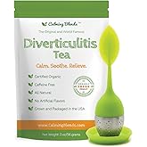 Calming Blends Diverticulitis Tea | Certified Organic, Caffeine Free | Includes Tea Strainer