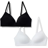 Amazon Essentials Women's Microfiber Lined Plunge Bralette, Pack of 2