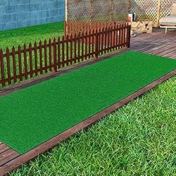 Ottomanson Waterproof Solid Grass Design