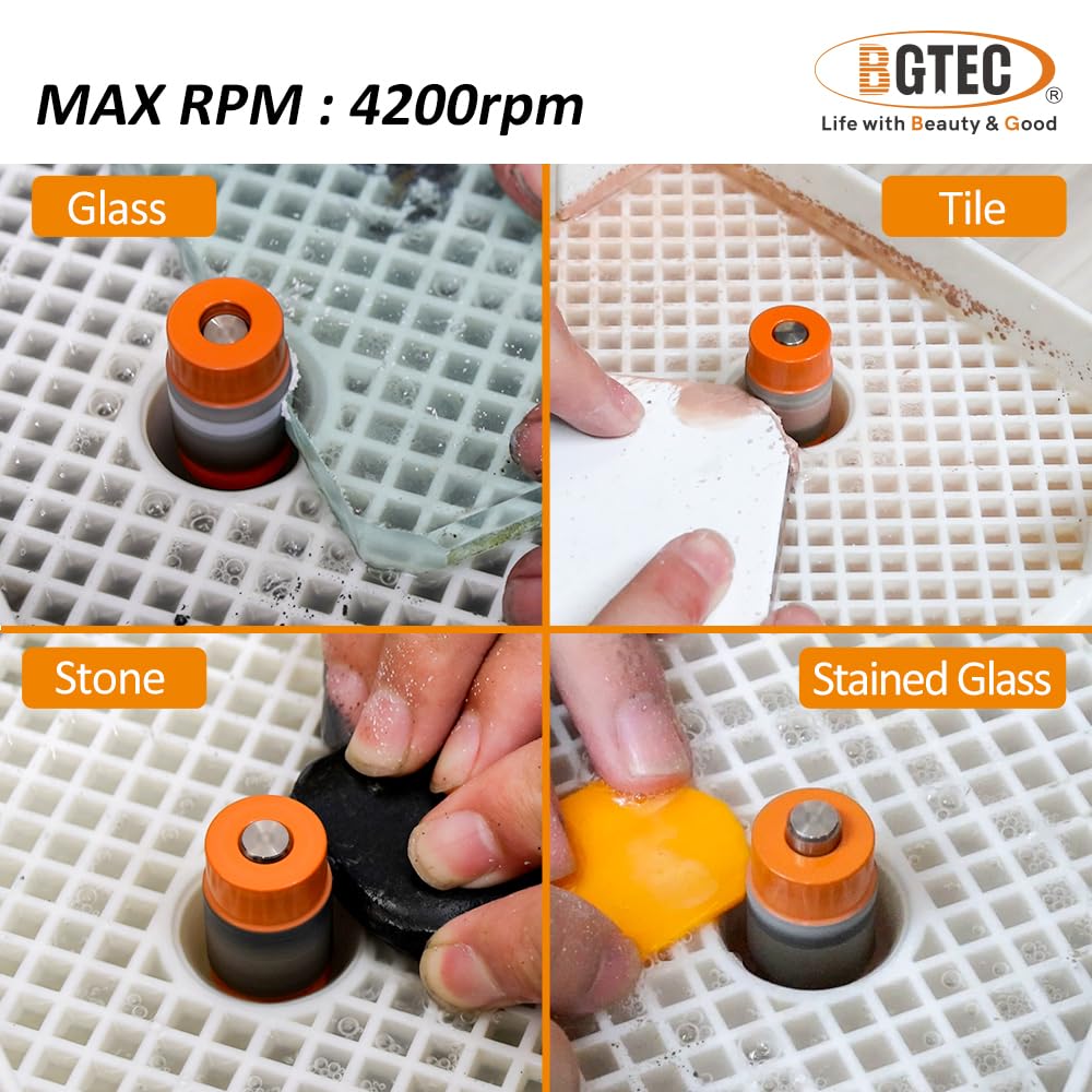 BGTEC Diamond Grinder Bit Head Tools - Stained Glass Tools (Set of 3)
