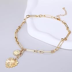 BONJOULRY Chunky Gold Sun Heart Pendent Charm