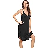 WiWi Bamboo Viscose Slip Dress for Women Cooling Dresses Super Soft Chemise Plus Size Nightgown Full Slips Babydoll S-4X