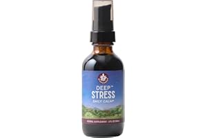 WishGarden Herbs Deep Stress with Ashwagandha - Plant-Based Liquid Herbal Adrenal Support Supplement with Ashwagandha Root and Powerhouse Adaptogens for Stress Relief, Fast-Acting Stress Tincture, 2oz