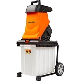 LawnMaster Electric Wood Chipper 1.8'' Cutting Diameter with Bin, FD1504 | 15 Amp, 16:1 Reduction