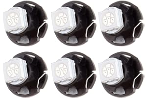 cciyu 6 Pack White T4.7 Neo Wedge 5050 Led for A/C Climate Heater Control Bulbs Lamp Light Fits For 2001-2012 Dodge Ram 1500 