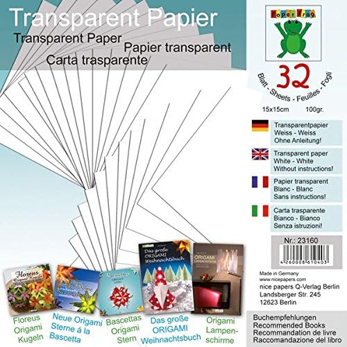 'Tracing Paper 15 x 15 cm: Material for Festive Window White Stars For Advent and Christmas Time No. 2 "