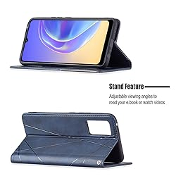nincyee Flip Case for Vivo V21E 4G,Rhombus Pattern