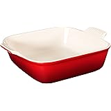 Le Creuset Stoneware Heritage Square Dish, 3 qt. (9"), Cerise