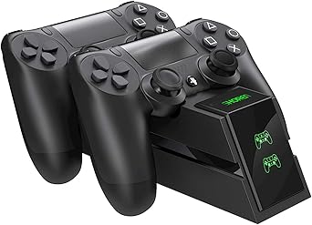 Amazon 最新型 Ps4 Ps4 Pro Ps4 Slim コントローラー 充電器 Awstech Ds4 急速 充電スタンド 2時間で満充電 ２台同時充電可能 Led指示ランプ付き バッテリー 充電器