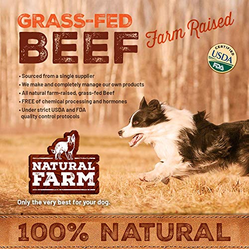 Natural Farm 6-Inch Bully Sticks (20-Pack) All-Natural, Farm-Raised Beef Dog Treats | Odor-Free, Grain-Free | Fully Digestible Chews for Small, Medium, Large Breeds