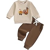 Ayalinggo Valentines Baby Boy Outfit Toddler Valentines Shirt Crewneck Sweatshirt Pants Waffle Spring Clothes Set