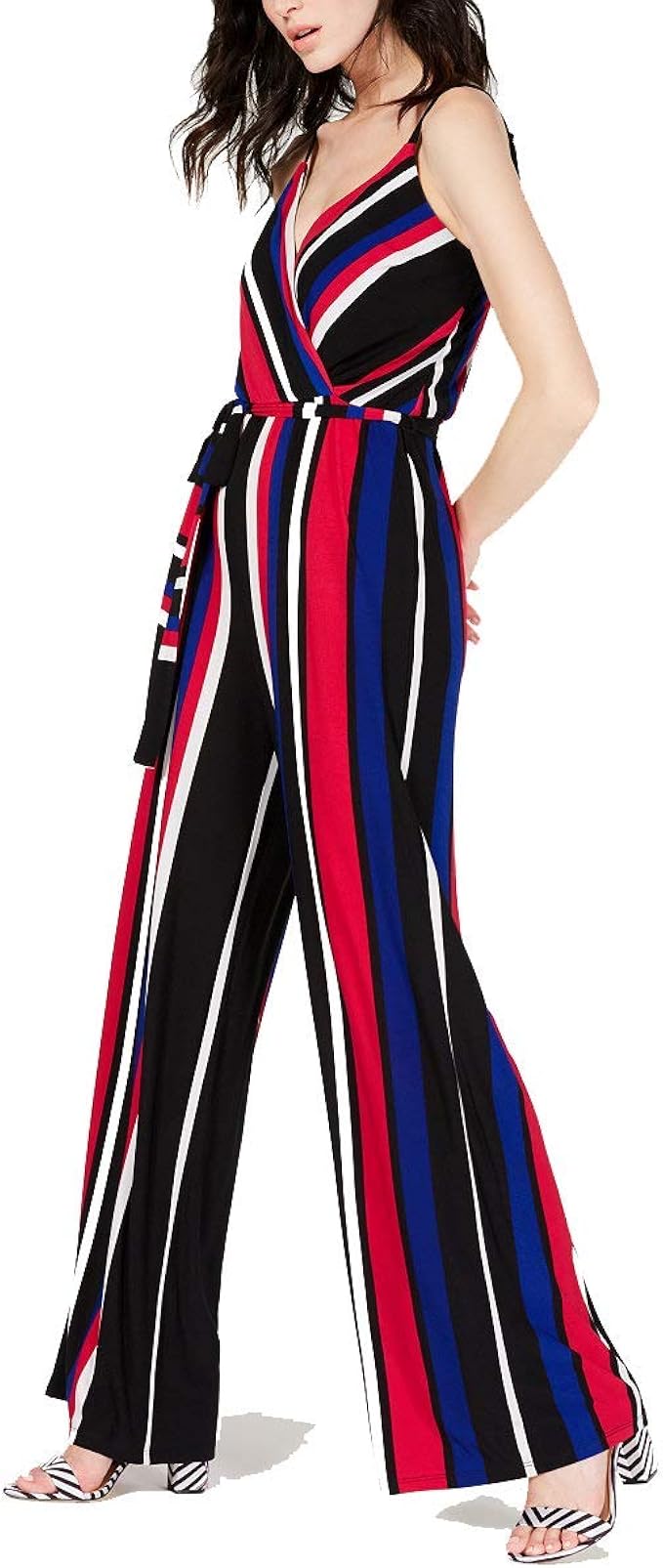 petite striped jumpsuit