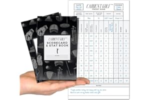 CADDENT GOLF Scorecard Book and Golf Stats Book (2-Pack) - Golf Log Book - USGA Golf Score Book - New Golf Score Card for 202