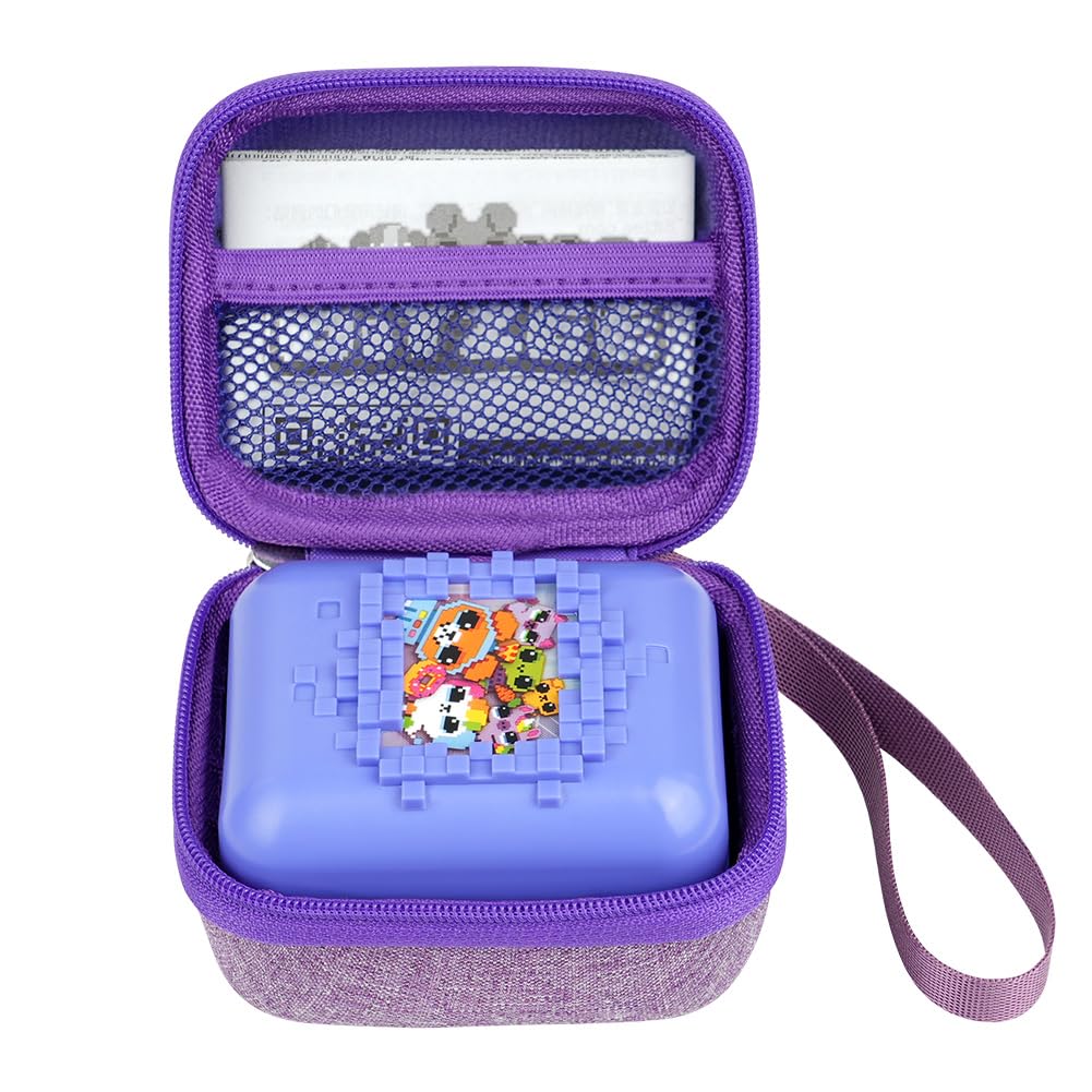 OSDUE Cute Protective Case for Bitzee Digital Pet, Carrying Case for Bitzee Interactive Toy Digital Pet and Case, Kids Toys Waterproof Shockproof Portable Carrying Mini Case,Purple
