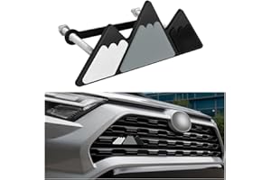AICEL Tri-Color Grille Emblem for Car, 3 Color Snow Mountain Sticker Decoration, Triangle Badge Decal for Auto Bumper, Automotive Exterior Accessories, Universal Fit for Tacoma/4Runner/Tundra (Gray)