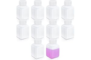 UMETASS 1oz/30ml Leak Proof Plastic Bottles with Caps for Liquids Sample, Reusable Small Bottles Containers for Travel, Camping and Hiking (Translucent, 10 Pcs)