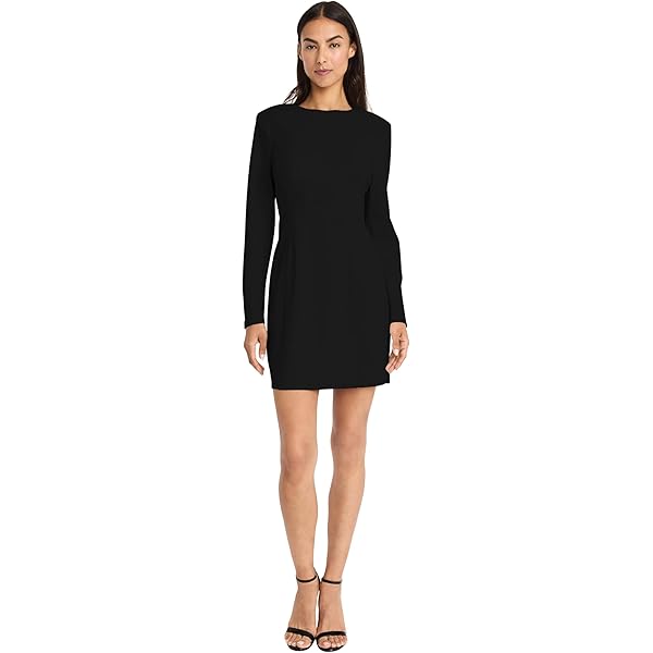 Amazon.com: Donna Morgan Women's Dresses Long Sleeve V-Neck Mini Dress -  Beaded Trim Fitted Waist - Elegant Cocktail Dress, Black, 0 : Clothing,  Shoes & Jewelry