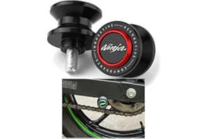 GOXMOTO 8MM Swingarm Spools Sliders Motorcycle Rear Stand Frame Sliders Aluminum Compatible with Ninja ZX6R 500 650 400 1000SX ZX4R ZX4RR ZX10R ZX-4R ZX-4RR ZX-6R ZX-10R Accessories (Red)