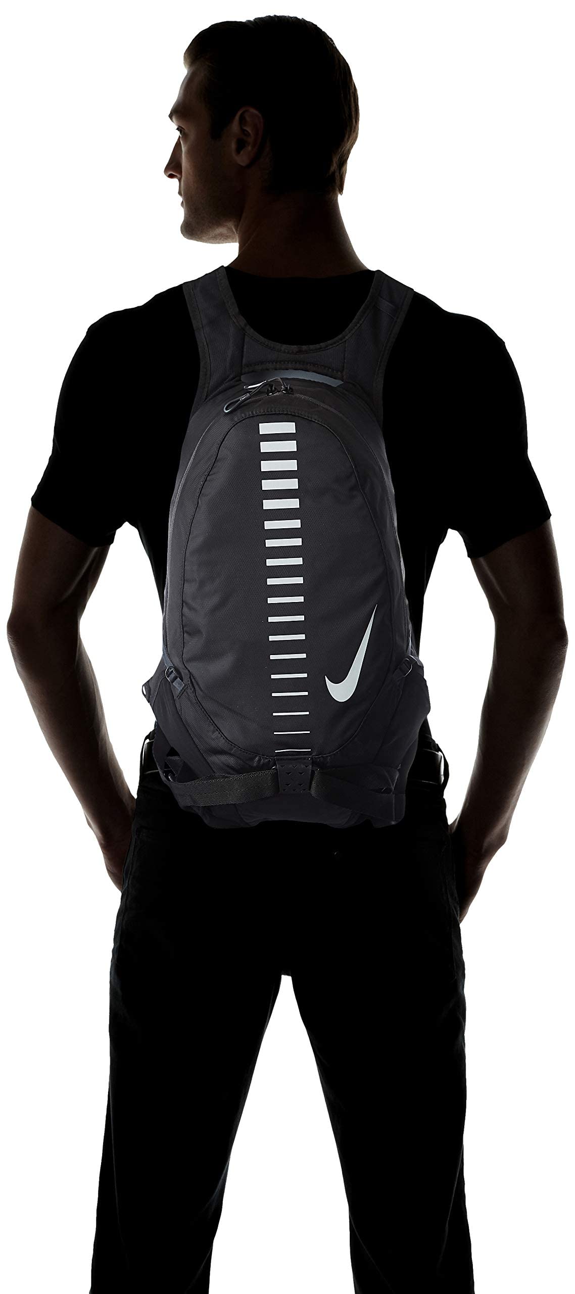 Nike RN9010-045 Rucksack, Black/Anthracite, 3.9 gal (15 L), Run Commuter Backpack