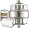 Cobbe Shower Filter for Hard Water Shower Head Filter - with 2 Replaceable Filter Cartridges - High Output Shower Water Filter for Removing Chlorine and Harmful Substance, Brushed Nickel
