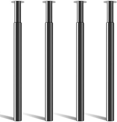 Amazing Tour Adjustable Table Legs 710-1100mm 4 Pack Black Heavy Duty Steel