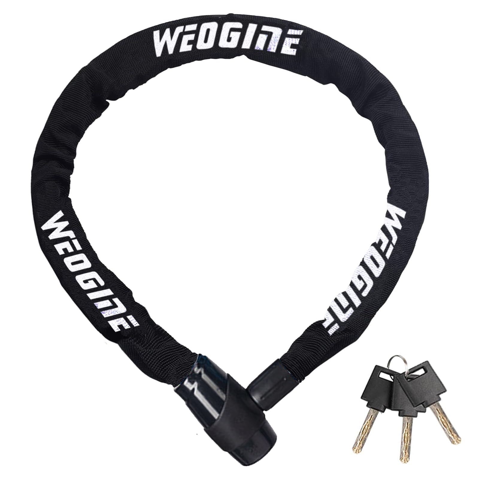 Photo 1 of Bike Chain Lock, Heavy Duty Anti-Theft Bicycle Chain Lock, 2.72 Ft Security Bike Locks with 3 Keys, Waterproof Lock Chain for Bike, Bicycle, Scooter, Motorcycle, Door, Gate, Fence