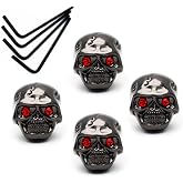 TUOREN 4pcs Skull Knob Electric Guitar Volume Tone Control Knobs for Electric Guitar Bass Replacement Parts (Black)