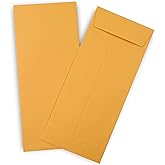 Guardian #11 Paper Shipping Policy Envelopes with Gummed Flaps, Pack of 500 Blank Envelopes for Documents, Statements, Legal Papers, Reports, Invoices, and More, 4 ½ Inches x 10 ⅜ Inches, Brown