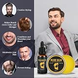 LOPHE Beard Growth Kit - Oil, Balm, Shampoo, Comb, Scissors, Beard Care Set view 5