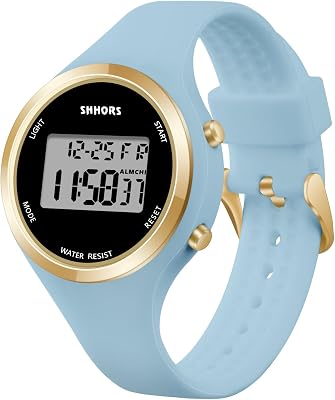 Montre Digitale Femme, LED Montre Numérique avec Chronomètre