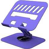 TAPMEI Metal Tablet Stand Holder Adjustable for iPad Kindle Tab, Purple | 360&deg; Rotation, Stability Base, Fully-Fold, Compatible with 4-13" Tablet, iPad Pro/Air 11&rdquo; 13&rdquo;, Kindle 11, Galaxy Tab S11 A11