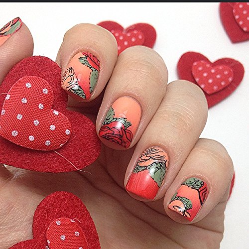 PUEEN Nail Art Stamp Collection Set 24B-L STAMPING BUFFET - LEISURE - NEW Set of 24 All You Can Stamp Full Size Stamping Image Plates Manicure DIY (Infinite Images With Your Creativity) Now with BONUS Storage Case-BH000415