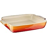 Le Creuset Gusseisen Grillplatte rechteckig 33 cm, ofenrot