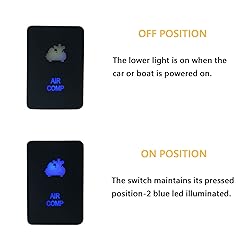 Blue Led AIR COMP Push Button Switch for Toyota