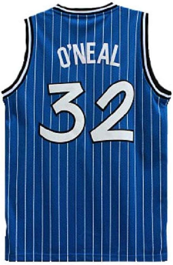 FMSports Men's Retro Basketball Jerseys - NBA Magic # 34 Shaquille O'Neal Basketball Uniform Cool Breathable Fabric Classic Vest T-shirt,S~165cm/50~65kg
