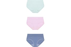 Playtex Women's Tummy Control Underwear Hipster Pack, 3-Pack, Stretch Cotton, Plus Size Panties Avail., Moisture Wicking