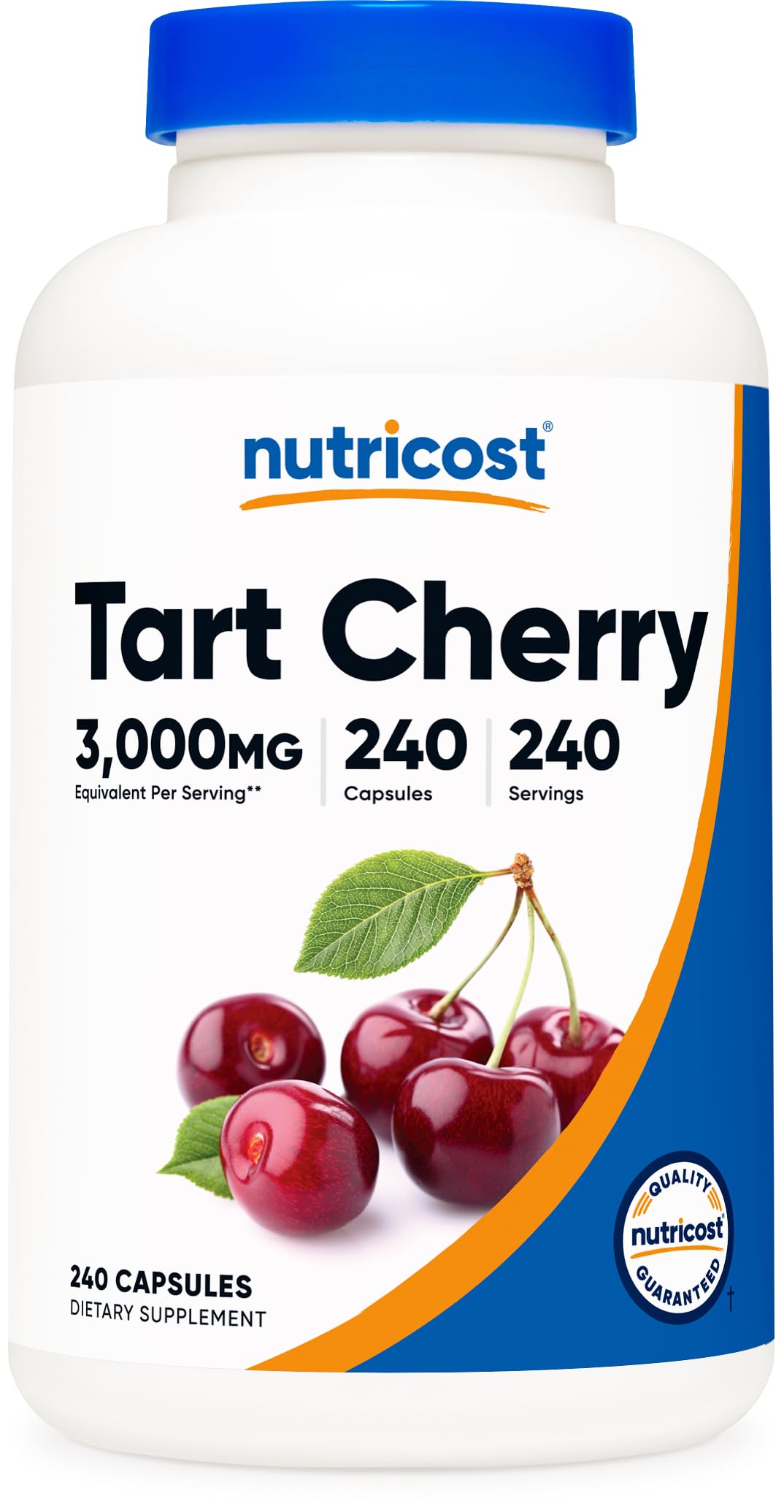 Photo 1 of Nutricost Tart Cherry Extract 3000mg Equivalent (from 300mg of 10:1 Extract), 240 Vegetarian Capsules - Gluten Free, Non-GMO