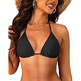 Tempt Me Women Triangle Bikini Top String Halter Bathing Suits Top Only No Bottom